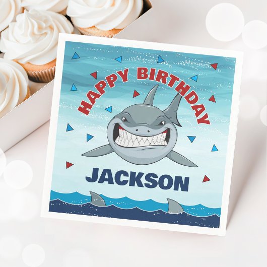 Hai Birthday Party Boys Paper Napkin Serviette