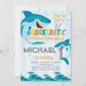 Hai Birthday Party Einladung Junge Sommer (Vorderseite)