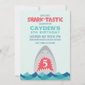 Hai-Bite-Hai-Geburtstagsparty Einladung (Vorderseite)