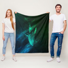 Hai Blau-Grün 50 x 60 Fleece-Decke