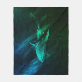 Hai Blau-Grün 50 x 60 Fleece-Decke Fleecedecke (Vorderseite)