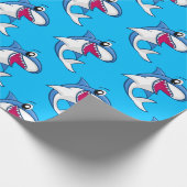 Hai Blauer Ozean Kinder jeden Geburtstag Geschenkpapier (Ecke)