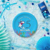 Hai Blauer Ozean Kinder jeden Geburtstag Pappteller (Party)
