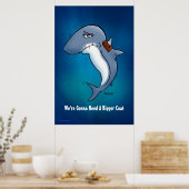 Hai braucht ein größeres Cartoon-Poster Poster (Küche)