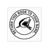 Hai-Buchzeichen Gummistempel (Prägung)