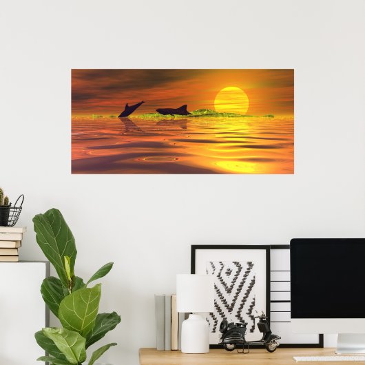 Hai-Delphin Das Spiel des Lebens Poster (Heimbüro)