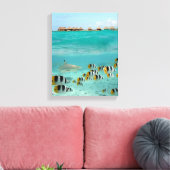 Hai, der in der Lagune von Bora Bora Fische jagt Leinwanddruck (Insitu (Wohnzimmer))