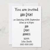 Hai-Design Einladung (Rückseite)