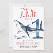 Hai Einladung zum ersten Geburtstag (Vorderseite)