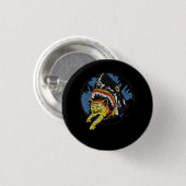 Hai essen eine Katze Funny Shark Geschenke Button (Vorne & Hinten)