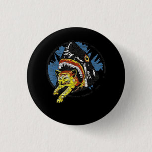 Hai essen eine Katze Funny Shark Geschenke Button