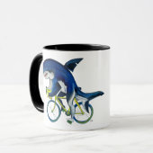 Hai fahren mit dem Fahrrad Tasse (Vorderseite Links)