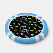 Hai farbenfroher Schatten auf der Dunklen Galaxie Pokerchips (Einzeln)