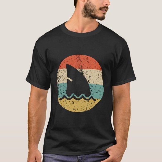Hai Fin Retro Style Shark T-Shirt (Vorderseite)