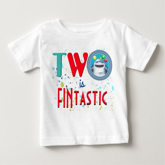 Hai Fintastic Zweiter Geburtstag Baby T-shirt (Vorderseite)