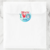 Hai Fintastic Zweiter Geburtstag Runder Aufkleber (Tasche)