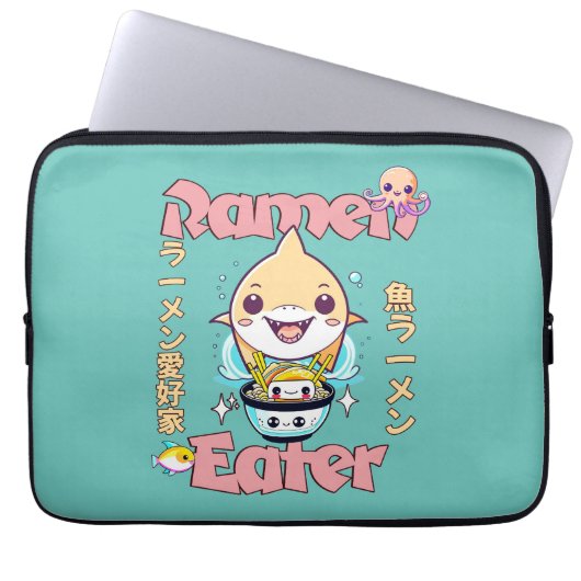 Hai Fisch Ramen Eater - asiatische Lebensmittel Li Laptopschutzhülle (Vorderseite)