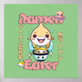 Hai Fisch Ramen Eater - asiatische Lebensmittel Li Poster (Vorne)