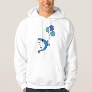 Hai Fischen mit Balloons Süßes Tier Hai Fischen Hoodie