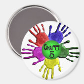 hai Five.png Magnet (Vorderseite/Rückseite)