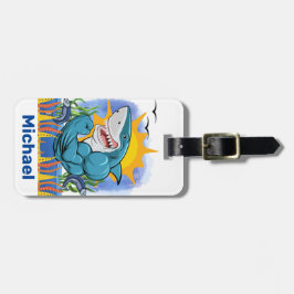 Hai Flechten Muskeln Sea Life Sun Personalisiert Gepäckanhänger