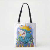 Hai Flechten Muskeln Sea Life und Sunshine Style Tasche (Vorderseite)