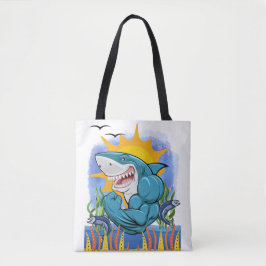 Hai Flechten Muskeln Sea Life und Sunshine Style Tasche