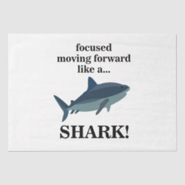 Hai fokussiert sich wie ein Hai nach vorn bewegen Seidenpapier