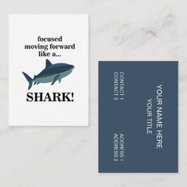 Hai fokussiert sich wie ein Hai nach vorn bewegen Visitenkarte