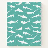 Hai Frenzy Coole Unterwasserraubtiere Notizblock (Rückseite)