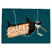 Hai-Gebiet - große Geschenktasche Große Geschenktüte (Rückseite)