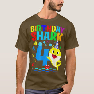 Hai Geburtstag 4 Jahre alt 4. Geburtstag Matching T-Shirt