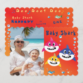 Hai 🌊 Geburtstagsparty Cool FabFun Kinder Einladung