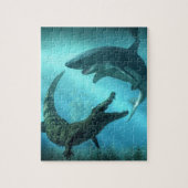 Hai gegen Krokodil Puzzle (Vertikal)