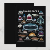 Hai-Gesichter, die Gewollt werden, um zu begegnen Einladung (Vorne/Hinten)