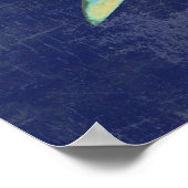 Hai gestörtes Blau Poster (Ecke)