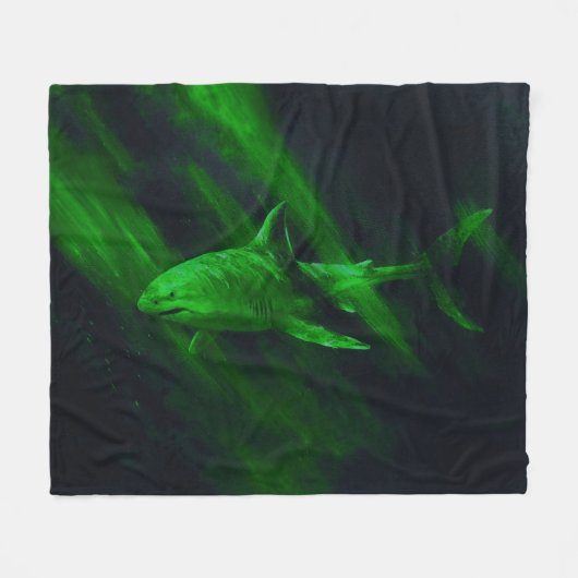 Hai-Grün 50 x 60 Fleece-Decke Fleecedecke (Vorderseite (Horizontal))