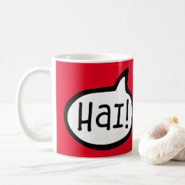 Hai! Hallo in Manx, Isle of Man Kaffeetasse