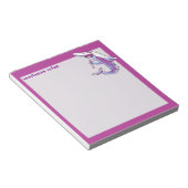 Hai hält Bleistift lustigen Cartoon anpassbar Notizblock (angewinkelt)