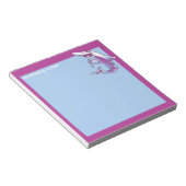 Hai hält Bleistift lustigen Cartoon anpassbar Notizblock (angewinkelt)