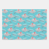 Hai Happy Birthday Name Wrapping Paper Sheets Geschenkpapier Set (Vorderseite)