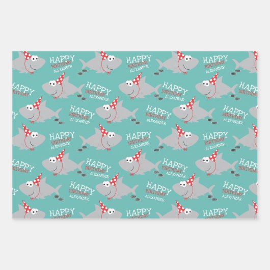 Hai Happy Geburtsname Geschenkpapier Set (Vorderseite)