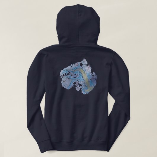 Hai-Hoodie Hoodie (Design Rückseite)