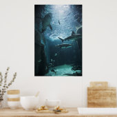 Hai im Aquarium Poster (Küche)