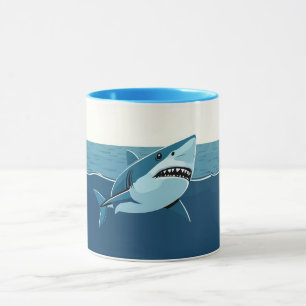 Hai im Meer Tasse