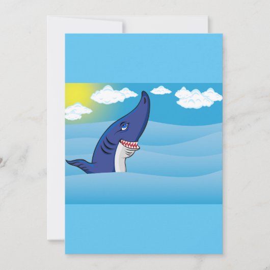 Hai im Ozean Einladung (Vorderseite)