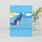 Hai im Ozean Einladung (Stehend Vorderseite)