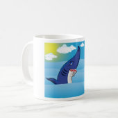 Hai im Ozean Kaffeetasse (Vorderseite Links)