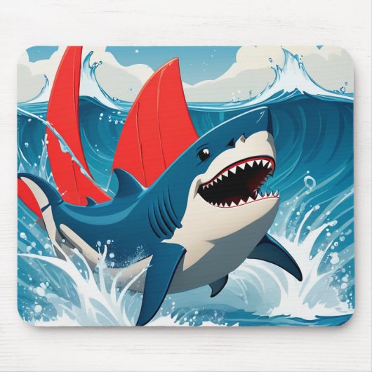 Hai im Ozean Mousepad (Vorne)