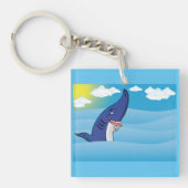 Hai im Ozean Schlüsselanhänger (Vorderseite)